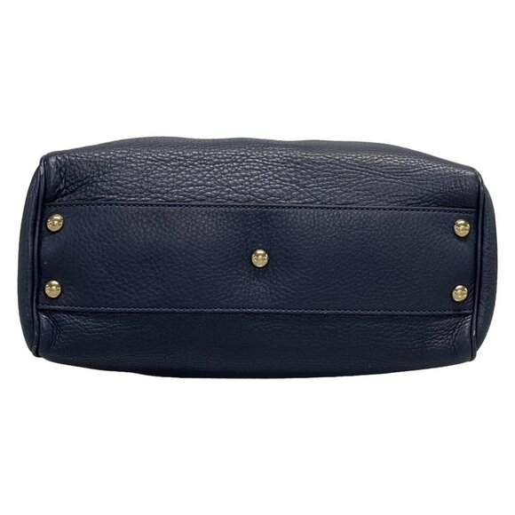 Auth GUCCI Bamboo Shopper 336032 Navy Leather - Tote Bag - Picture 5 of 16